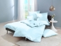 Preview: Lorena Mako Satin Bettwäsche uni Classic Hellblau