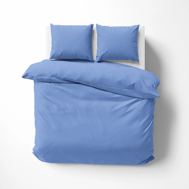 Lorena Mako Satin Bettwäsche uni Classic Azur