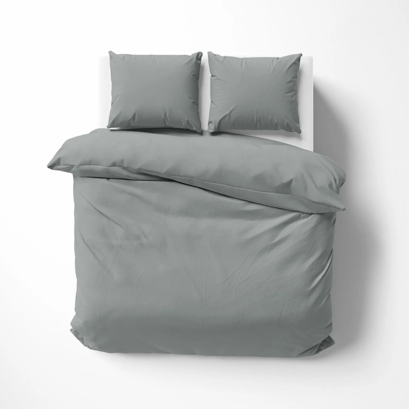 Lorena Mako Satin Bettwäsche uni Classic Taube